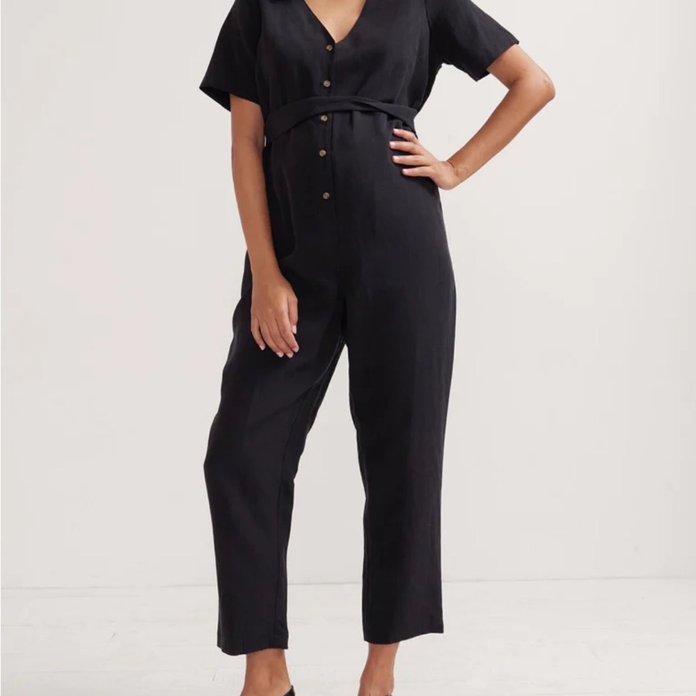 Hatch Noelle Maternity Black Jumpsuit